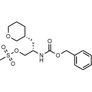 (s)-2-(((Benzyloxy)carbonyl)amino)-3-((r)-tetrahydro-2h-pyran-3-yl)propyl methanesulfonate|CS-0686162