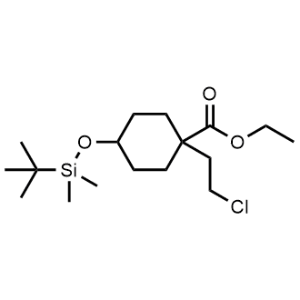Ethyl 4-((tert-Butyldimethylsilyl)oxy)-1-(2-chloroethyl)cyclohexane-1-carboxylate|CS-0686319