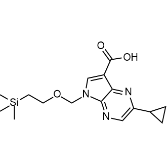 2-Cyclopropyl-5-((2-(trimethylsilyl)ethoxy)methyl)-5h-pyrrolo[2,3-b]pyrazine-7-carboxylic acid|CS-0688828