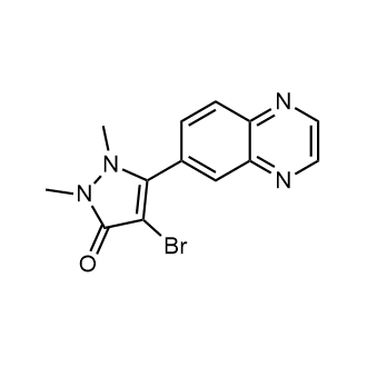 4-Bromo-1,2-dimethyl-5-(quinoxalin-6-yl)-1,2-dihydro-3h-pyrazol-3-one|CS-0689863