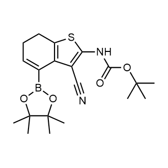 Tert-butyl (3-cyano-4-(4,4,5,5-tetramethyl-1,3,2-dioxaborolan-2-yl)-6,7-dihydrobenzo[b]thiophen-2-yl)carbamate|CS-0693670