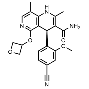 (4S)-4-(4-Cyano-2-methoxyphenyl)-1,4-dihydro-2,8-dimethyl-5-(3-oxetanyloxy)-1,6-naphthyridine-3-carboxamide Finerenone Impurity|CS-0694464