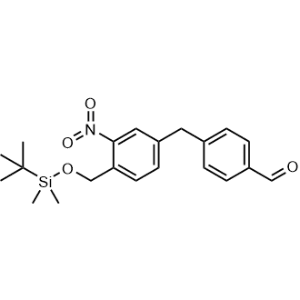 Benzaldehyde, 4-[[4-[[[(1,1-dimethylethyl)dimethylsilyl]oxy]methyl]-3-nitrophenyl]methyl]-|CS-0694508