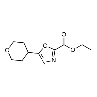 Ethyl 5-(tetrahydro-2H-pyran-4-yl)-1,3,4-oxadiazole-2-carboxylate|CS-0695578