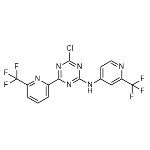 4-Chloro-6-(6-(trifluoromethyl)pyridin-2-yl)-N-(2-(trifluoromethyl)pyridin-4-yl)-1,3,5-triazin-2-amine|CS-0697114