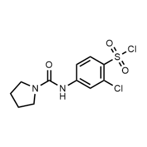 2-Chloro-4-(pyrrolidine-1-carboxamido)benzene-1-sulfonyl chloride|CS-0700749