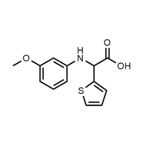 2-((3-Methoxyphenyl)amino)-2-(thiophen-2-yl)acetic acid|CS-0700922