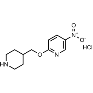 5-Nitro-2-(piperidin-4-ylmethoxy)pyridine hydrochloride|CS-0702052