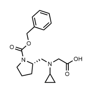 (S)-2-(((1-((Benzyloxy)carbonyl)pyrrolidin-2-yl)methyl)(cyclopropyl)amino)acetic acid|CS-0703051