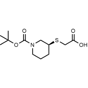 (S)-2-((1-(tert-Butoxycarbonyl)piperidin-3-yl)thio)acetic acid|CS-0703229