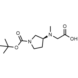 (S)-2-((1-(tert-Butoxycarbonyl)pyrrolidin-3-yl)(methyl)amino)acetic acid|CS-0703316