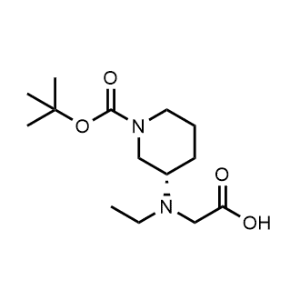 (S)-2-((1-(tert-Butoxycarbonyl)piperidin-3-yl)(ethyl)amino)acetic acid|CS-0703334