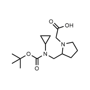 2-(2-(((tert-Butoxycarbonyl)(cyclopropyl)amino)methyl)pyrrolidin-1-yl)acetic acid|CS-0704763