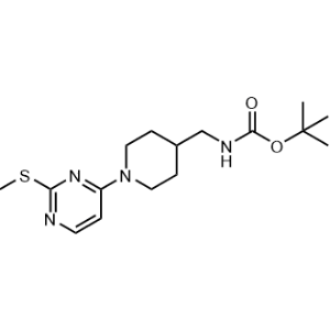 tert-Butyl ((1-(2-(methylthio)pyrimidin-4-yl)piperidin-4-yl)methyl)carbamate|CS-0708556