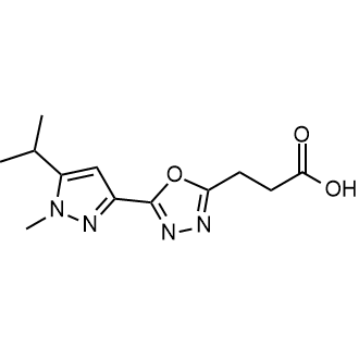 3-(5-(5-Isopropyl-1-methyl-1H-pyrazol-3-yl)-1,3,4-oxadiazol-2-yl)propanoic acid|CS-0715354