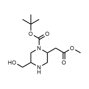 tert-Butyl 5-(hydroxymethyl)-2-(2-methoxy-2-oxoethyl)piperazine-1-carboxylate|CS-0715766