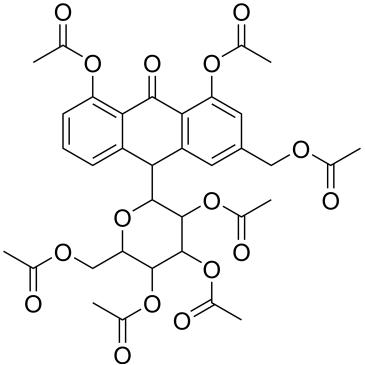 2-(acetoxymethyl)-6-(4,5-diacetoxy-2-(acetoxymethyl)-10-oxo-9,10-dihydroanthracen-9-yl)tetrahydro-2H-pyran-3,4,5-triyl triacetate|CS-0715960