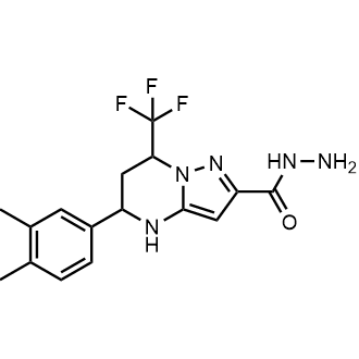 5-(3,4-Dimethylphenyl)-7-(trifluoromethyl)-4,5,6,7-tetrahydropyrazolo[1,5-a]pyrimidine-2-carbohydrazide|CS-0718244