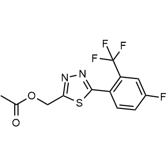 (5-(4-Fluoro-2-(trifluoromethyl)phenyl)-1,3,4-thiadiazol-2-yl)methyl acetate|CS-0718822