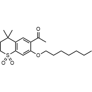 Ethanone, 1-[7-(Heptyloxy)-3,4-dihydro-4,4-dimethyl-1,1-dioxido-2h-1-benzothiopyran-6-yl]-|CS-0719717