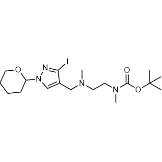 tert-Butyl (2-(((3-iodo-1-(tetrahydro-2H-pyran-2-yl)-1H-pyrazol-4-yl)methyl)(methyl)amino)ethyl)(methyl)carbamate|CS-0719860