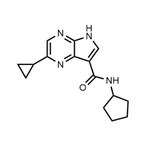 N-Cyclopentyl-2-cyclopropyl-5H-pyrrolo[2,3-b]pyrazine-7-carboxamide|CS-0720235