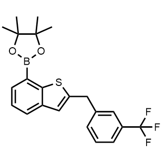 4,4,5,5-Tetramethyl-2-(2-(3-(trifluoromethyl)benzyl)benzo[b]thiophen-7-yl)-1,3,2-dioxaborolane|CS-0722079