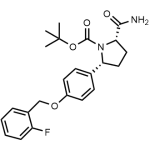 (2S,5R)-tert-Butyl 2-carbamoyl-5-(4-((2-fluorobenzyl)oxy)phenyl)pyrrolidine-1-carboxylate|CS-0723672