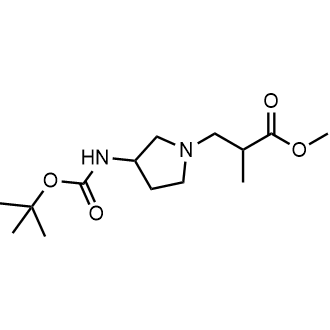 Methyl 3-(3-((tert-butoxycarbonyl)amino)pyrrolidin-1-yl)-2-methylpropanoate|CS-0728834