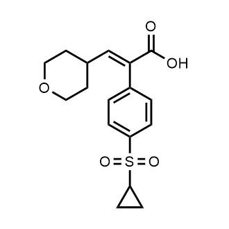 (E)-2-(4-(Cyclopropylsulfonyl)phenyl)-3-(tetrahydro-2H-pyran-4-yl)acrylic acid|CS-0732231