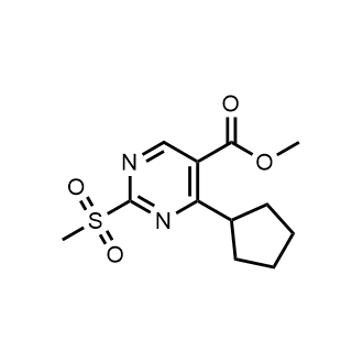 Methyl 4-cyclopentyl-2-(methylsulfonyl)pyrimidine-5-carboxylate|CS-0734372