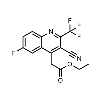 Ethyl 2-(3-cyano-6-fluoro-2-(trifluoromethyl)quinolin-4-yl)acetate|CS-0734672