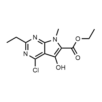 Ethyl 4-chloro-2-ethyl-5-hydroxy-7-methyl-7H-pyrrolo[2,3-d]pyrimidine-6-carboxylate|CS-0736254