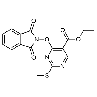 Ethyl 4-((1,3-dioxoisoindolin-2-yl)oxy)-2-(methylthio)pyrimidine-5-carboxylate|CS-0736391