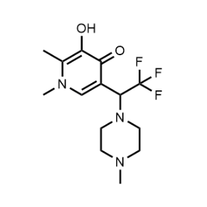 3-Hydroxy-1,2-dimethyl-5-(2,2,2-trifluoro-1-(4-methylpiperazin-1-yl)ethyl)pyridin-4(1H)-one|CS-0736411
