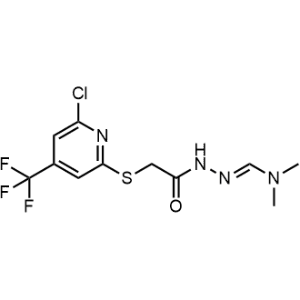 2-[[6-Chloro-4-(trifluoromethyl)-2-pyridinyl]thio]acetic acid 2-[(dimethylamino)methylene]hydrazide|CS-0737822