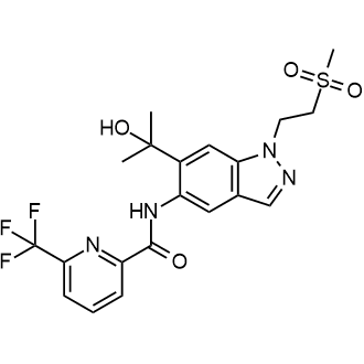 N-(6-(2-Hydroxypropan-2-yl)-1-(2-(methylsulfonyl)ethyl)-1H-indazol-5-yl)-6-(trifluoromethyl)picolinamide|CS-0737994