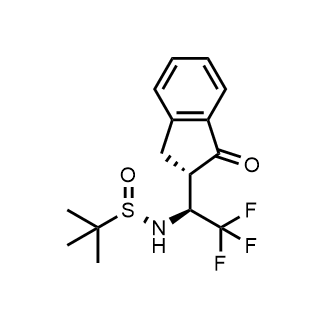 (S)-2-Methyl-N-[(1S)-2,2,2-trifluoro-1-[(2S)-3-oxo-1,2-dihydroinden-2-yl]ethyl]propane-2-sulfinamide|CS-0741056