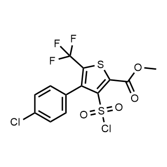 Methyl 4-(4-Chlorophenyl)-3-(chlorosulfonyl)-5-(trifluoromethyl)thiophene-2-carboxylate|CS-0742125