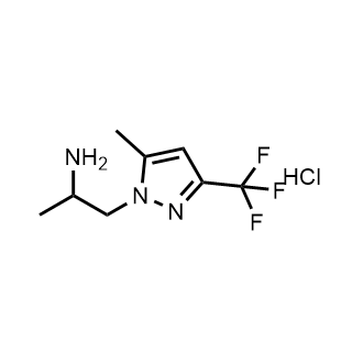 {1-Methyl-2-[5-methyl-3-(trifluoromethyl)-1H-pyrazol-1-yl]ethyl}amine hydrochloride|CS-0744319