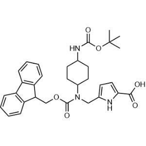 5-([(4-([(Tert-butoxy)carbonyl]amino)cyclohexyl)(([(9h-fluoren-9-yl)methoxy]carbonyl))amino]methyl)-1h-pyrrole-2-carboxylic acid|CS-0746952