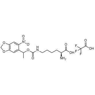 (2S)-2-Amino-6-[1-(6-nitro-1,3-benzodioxol-5-yl)ethoxycarbonylamino]hexanoic acid;2,2,2-trifluoroacetic acid|CS-0749364