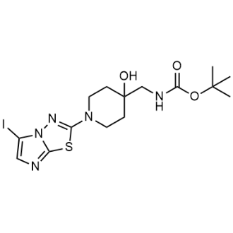 Tert-butyl N-[[4-hydroxy-1-(5-iodoimidazo[2,1-b][1,3,4]thiadiazol-2-yl)piperidin-4-yl]methyl]carbamate|CS-0749666