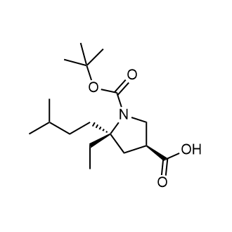 (3S,5S)-1-Tert-butoxycarbonyl-5-ethyl-5-isopentyl-pyrrolidine-3-carboxylic acid|CS-0752736