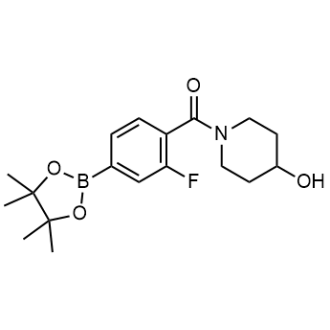[2-Fluoro-4-(4,4,5,5-tetramethyl-1,3,2-dioxaborolan-2-yl)phenyl]-(4-hydroxypiperidin-1-yl)methanone|CS-0754728