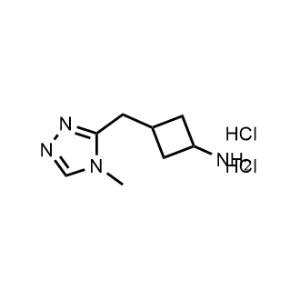 3-[(4-Methyl-1,2,4-triazol-3-yl)methyl]cyclobutan-1-amine;dihydrochloride|CS-0758229