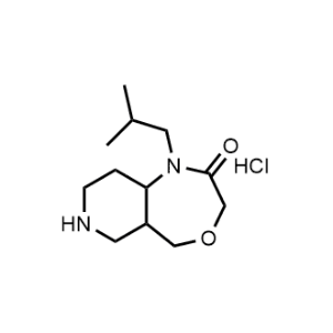 1-(2-Methylpropyl)-5a,6,7,8,9,9a-hexahydro-5H-pyrido[4,3-E][1,4]oxazepin-2-one;hydrochloride|CS-0758244