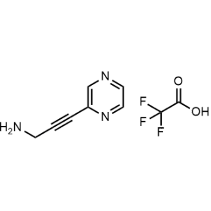 3-Pyrazin-2-ylprop-2-yn-1-amine;2,2,2-trifluoroacetic acid|CS-0758441