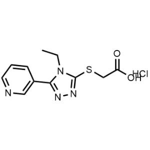 2-[(4-Ethyl-5-pyridin-3-yl-1,2,4-triazol-3-yl)sulfanyl]acetic acid;hydrochloride|CS-0760602