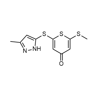 2-[(5-Methyl-1H-pyrazol-3-yl)sulfanyl]-6-methylsulfanylthiopyran-4-one|CS-0760848
